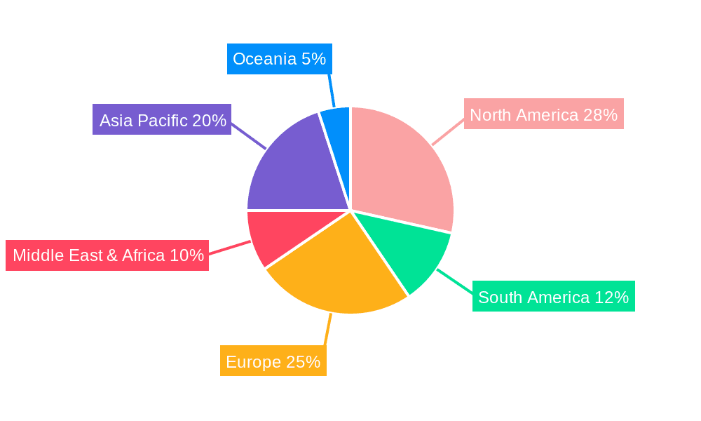 Acrylic Canvas Market Share by Region - Global Geographic Distribution