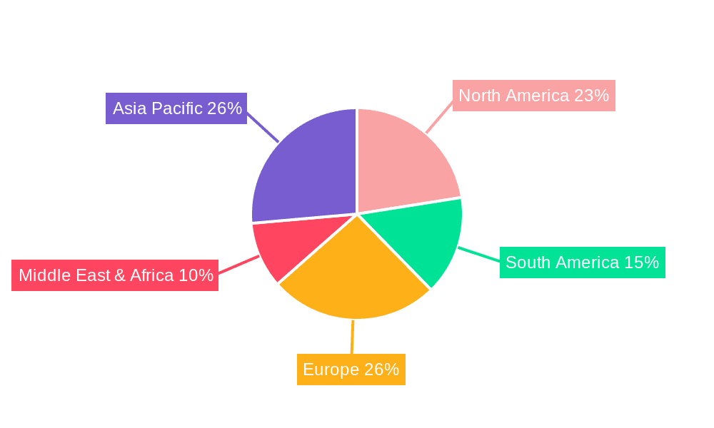 Agricultural Emulsifiers Market Share by Region - Global Geographic Distribution