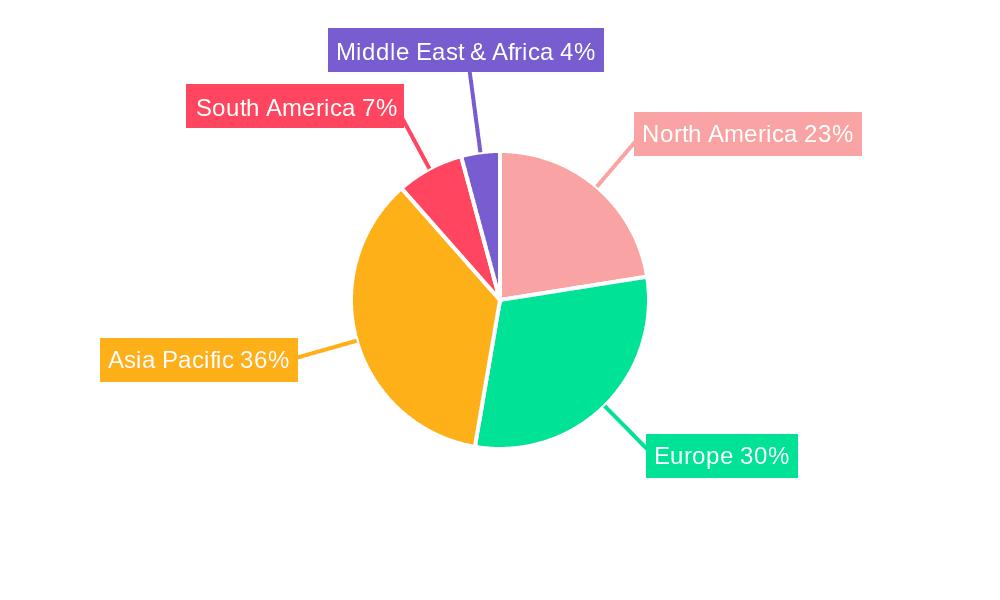 Alcohol Glass Packaging Market Share by Region - Global Geographic Distribution
