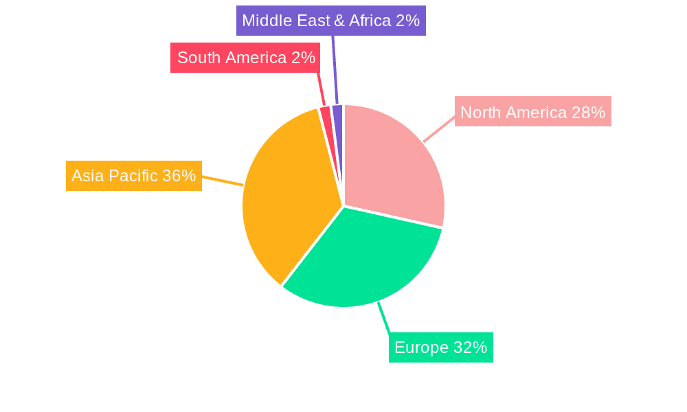 Aluminum Automotive Fasteners Market Share by Region - Global Geographic Distribution