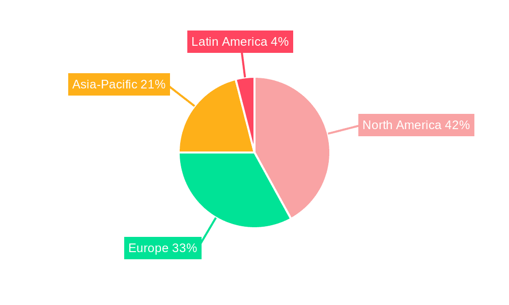 Application Server Market Market Share by Region - Global Geographic Distribution