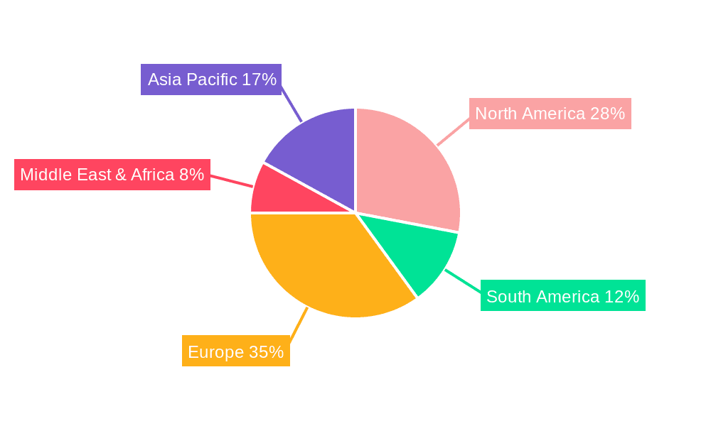 Automotive High Performance Tires Market Share by Region - Global Geographic Distribution