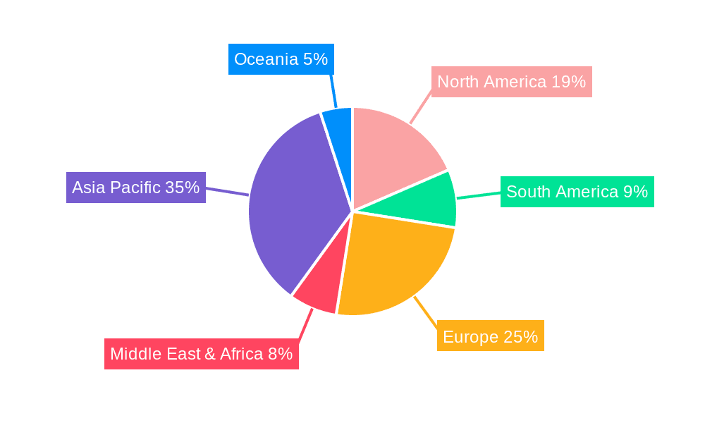 Biochemical Cotton Market Share by Region - Global Geographic Distribution