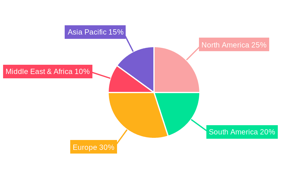 Cacao Bean Market Share by Region - Global Geographic Distribution