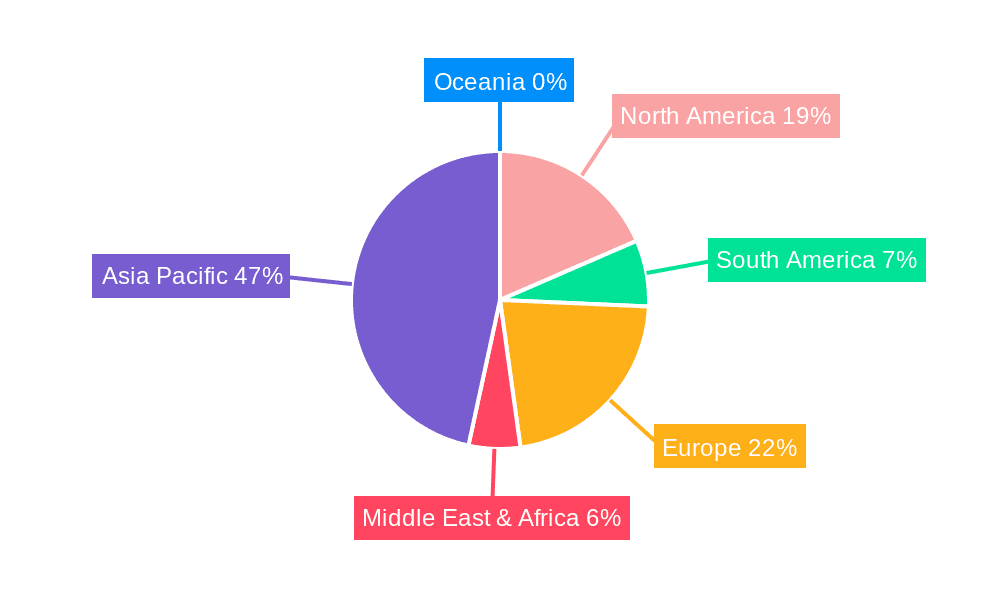 Ceramic Cores for Electrical Resistors Market Share by Region - Global Geographic Distribution