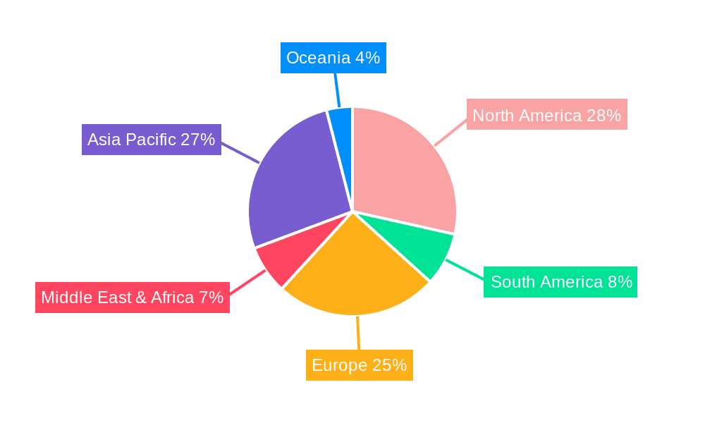 Dark Chocolate Coated Biscuits Market Share by Region - Global Geographic Distribution