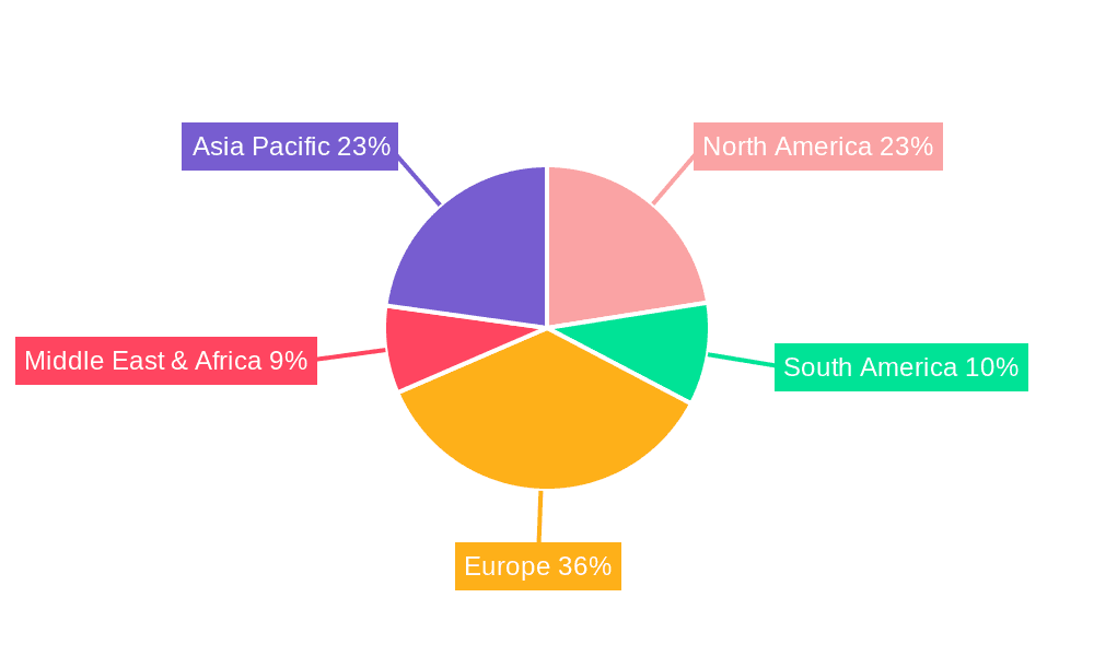 Dried Pasta Market Share by Region - Global Geographic Distribution