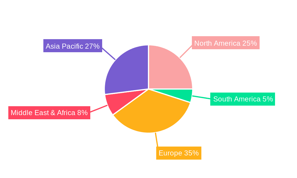 EV Battery Recycling Services Market Share by Region - Global Geographic Distribution