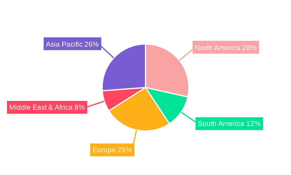 Facial Makeup Remover Cleansing Oils Market Share by Region - Global Geographic Distribution