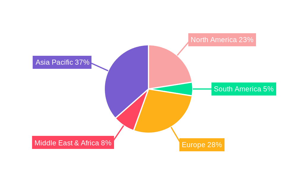 Fine Turbochargers Market Share by Region - Global Geographic Distribution