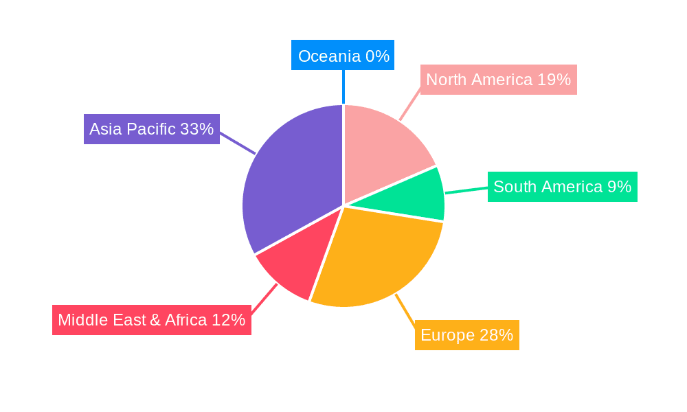 Folding Deck Crane Market Share by Region - Global Geographic Distribution