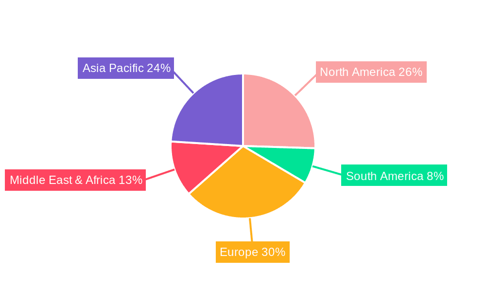 Gas Diffusion Layer for Electrolyzer Market Share by Region - Global Geographic Distribution