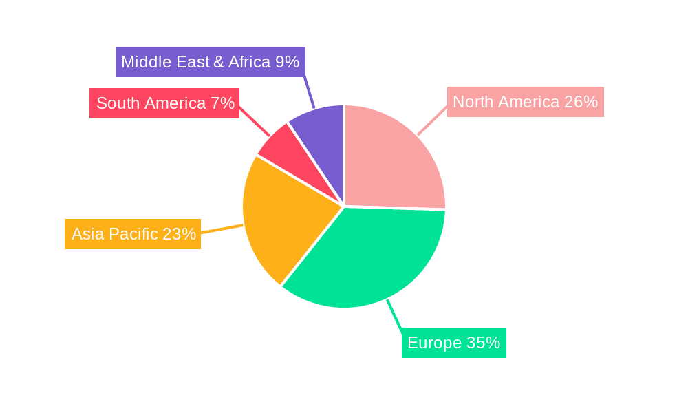 Glass Perfume Bottles Market Share by Region - Global Geographic Distribution