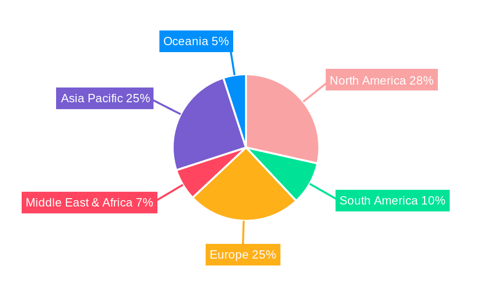 Gym Sports Tights Market Share by Region - Global Geographic Distribution