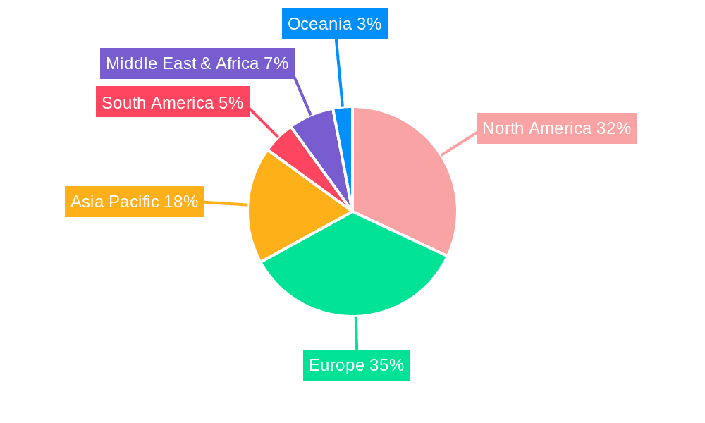 Heat-treated Wood Market Share by Region - Global Geographic Distribution
