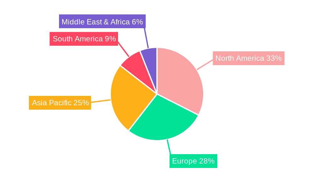 Indoor Wrap-Around Safety Glasses Market Share by Region - Global Geographic Distribution