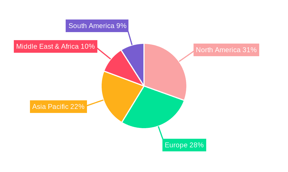 Jacuzzi Bathtub Market Share by Region - Global Geographic Distribution