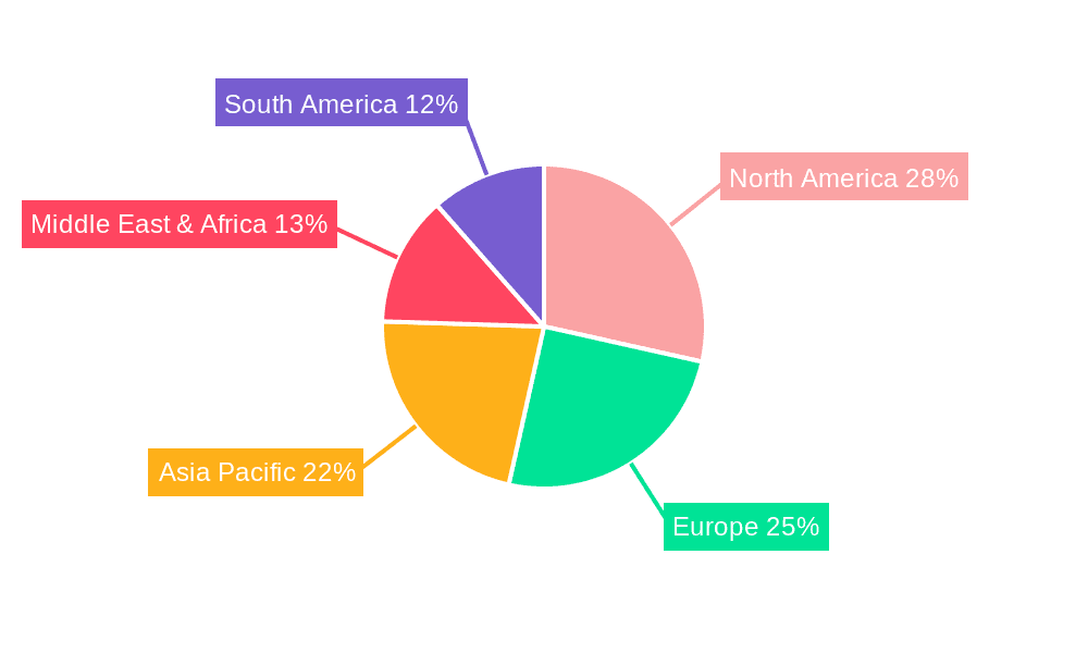 Leather Luggage Market Share by Region - Global Geographic Distribution