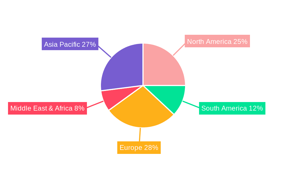 Main Bearing Grease Market Share by Region - Global Geographic Distribution