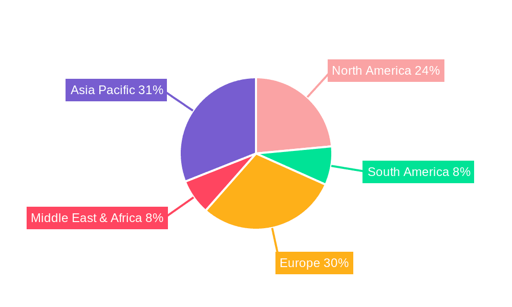 Metal Detectable Masterbatches Market Share by Region - Global Geographic Distribution