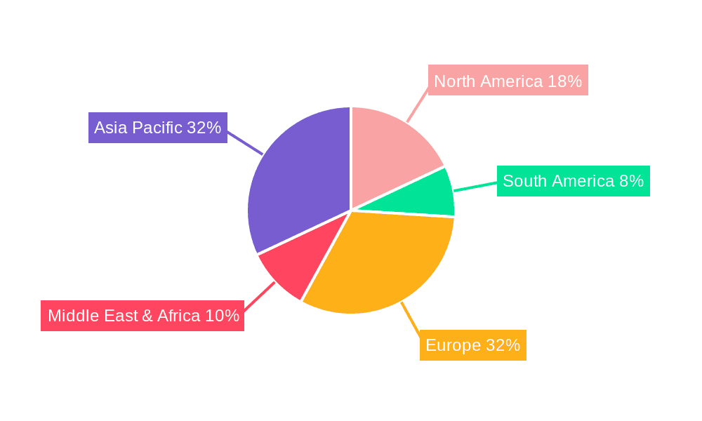 Rail Seats Market Share by Region - Global Geographic Distribution