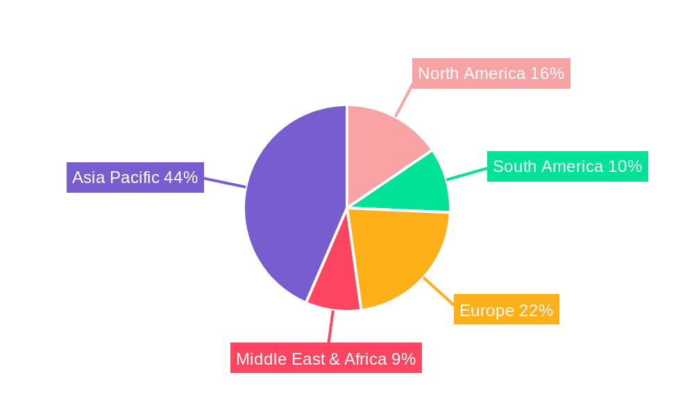 Raw Tobacco Leaves Market Share by Region - Global Geographic Distribution