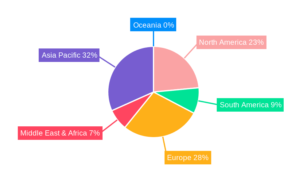 Viscosity Reducer for Coatings Market Share by Region - Global Geographic Distribution