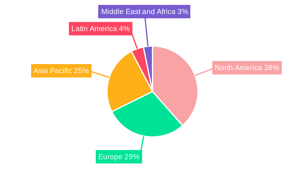 3D Printing Market Market Share by Region - Global Geographic Distribution