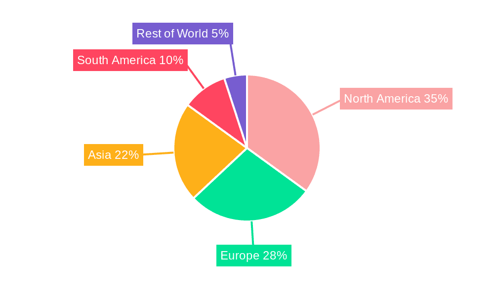 Barge Services Market Share by Region - Global Geographic Distribution