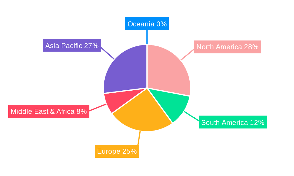 Bubble Wrap Roll Market Share by Region - Global Geographic Distribution