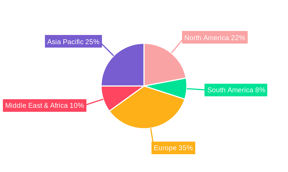 Built-in Wardrobe Market Share by Region - Global Geographic Distribution