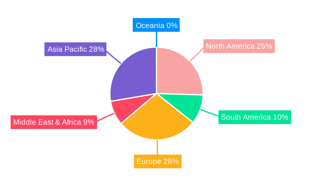 Bulk Desiccants Market Share by Region - Global Geographic Distribution