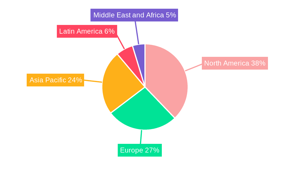 Cable Management Market Market Share by Region - Global Geographic Distribution