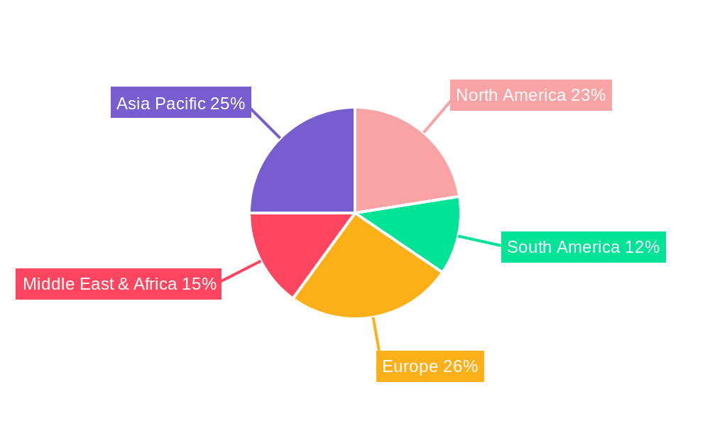 Cement Grinding Aids Market Share by Region - Global Geographic Distribution