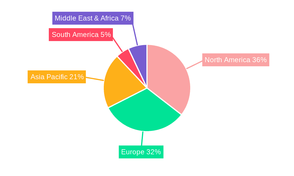 Data Privacy Service Market Share by Region - Global Geographic Distribution