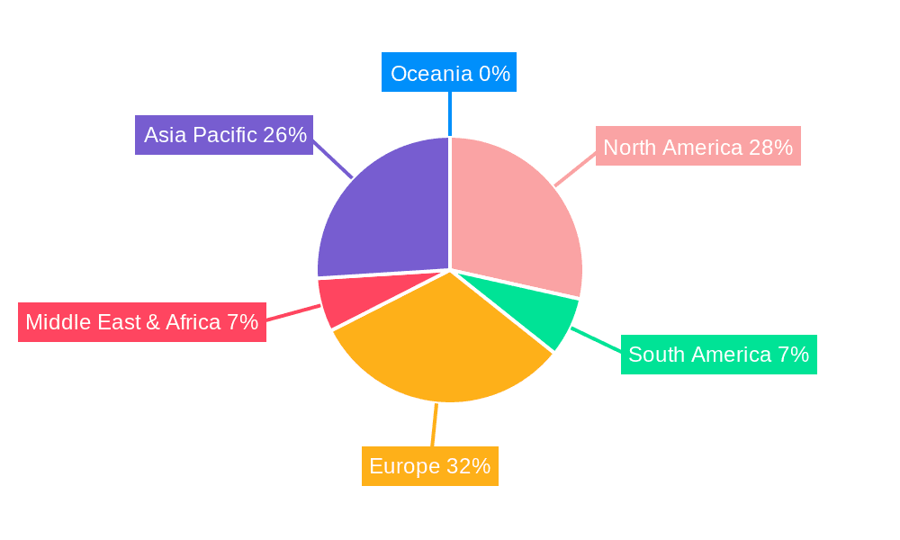Dryer Fabrics Market Share by Region - Global Geographic Distribution