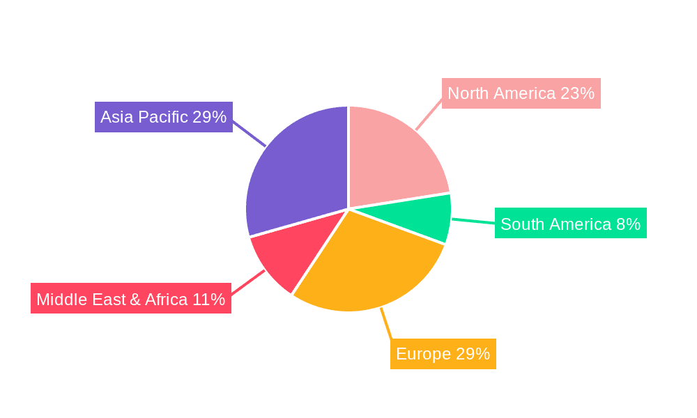 Fixed Tower Crane Market Share by Region - Global Geographic Distribution