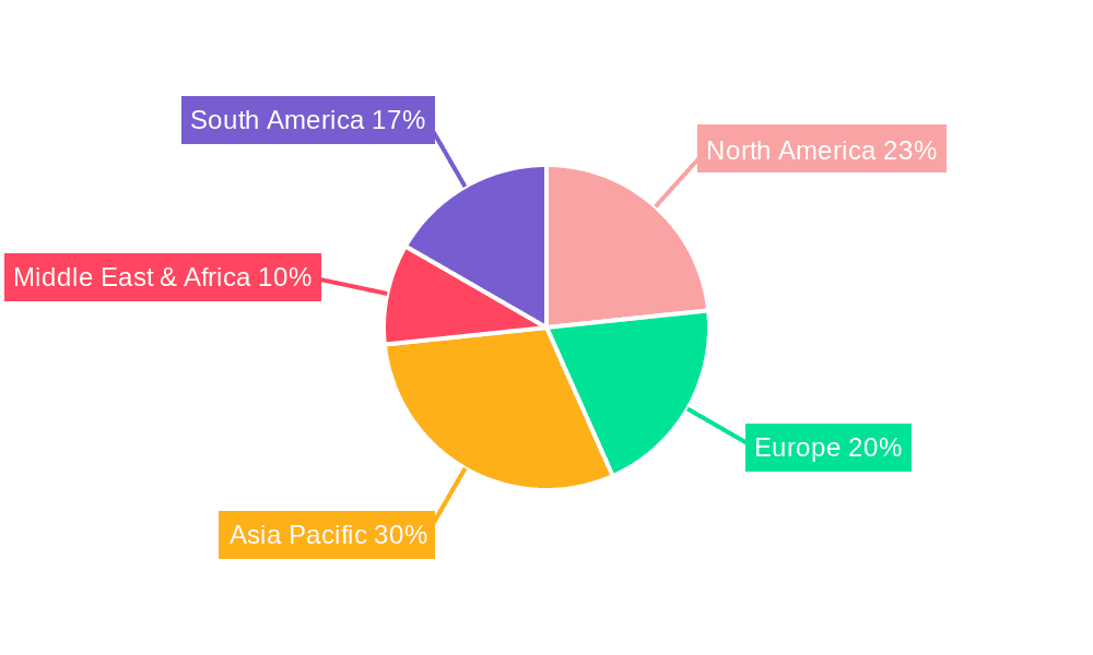Hotel Rooms Market Share by Region - Global Geographic Distribution