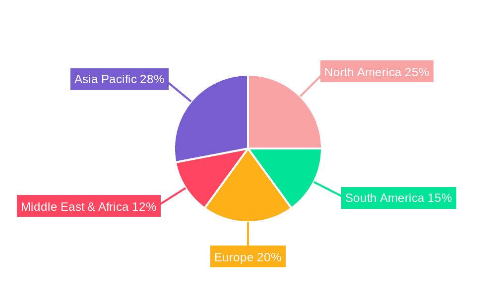 Land Seismic Equipment Market Share by Region - Global Geographic Distribution