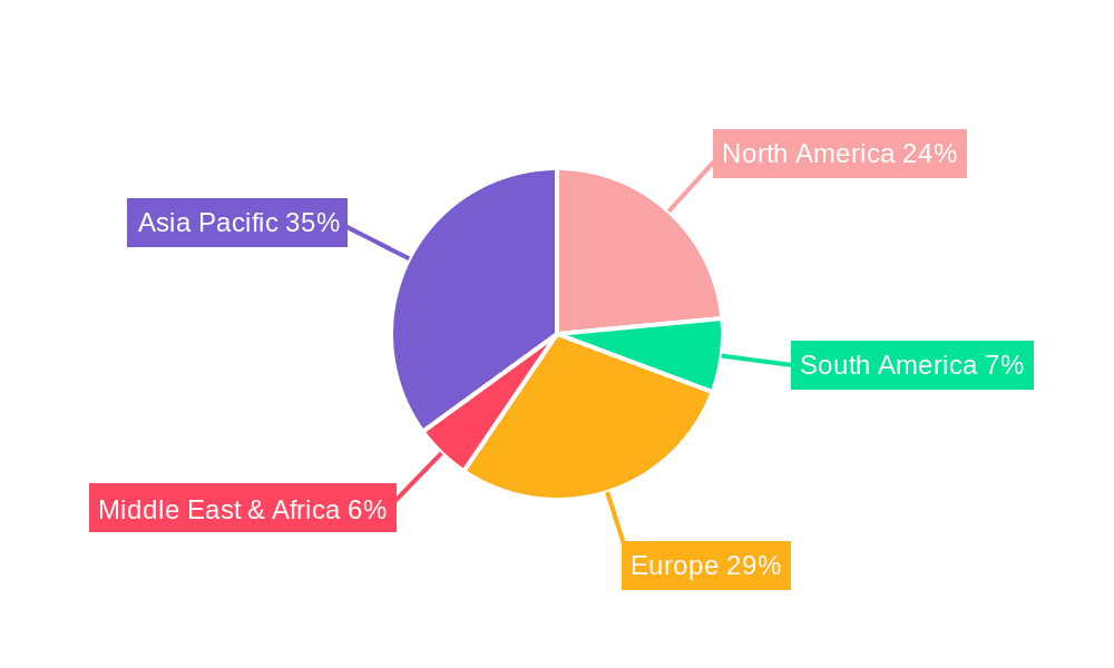 Lightweight Fastener Market Share by Region - Global Geographic Distribution