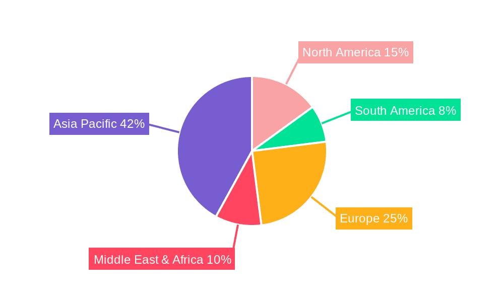 Micro Dolomite Powder Market Share by Region - Global Geographic Distribution