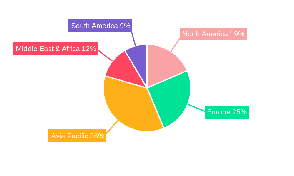 MonoChloro Acetic Acid Market Share by Region - Global Geographic Distribution