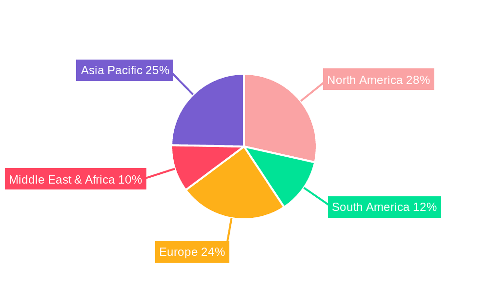 Non-resilient Flooring Market Share by Region - Global Geographic Distribution