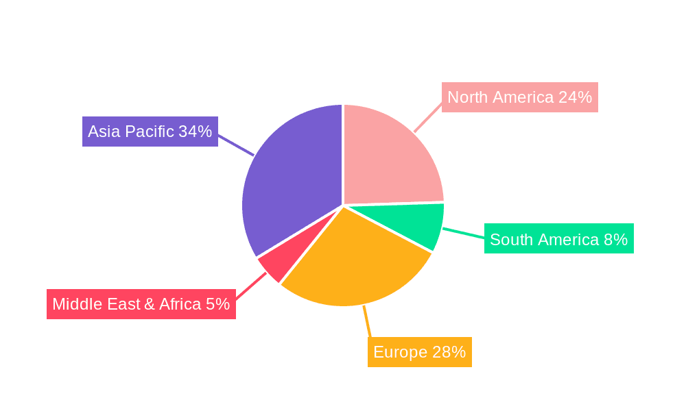 Nylon 6 Market Share by Region - Global Geographic Distribution