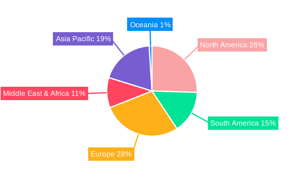 Orange Pulp Market Share by Region - Global Geographic Distribution