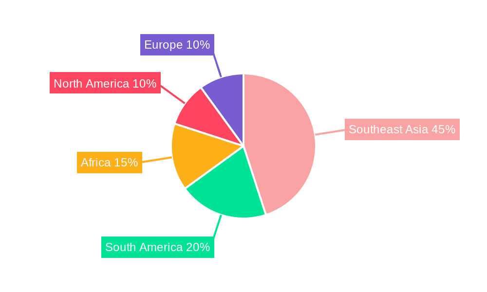 Palm Acid Oil Market Share by Region - Global Geographic Distribution