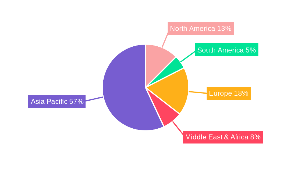 Raw Silk Market Share by Region - Global Geographic Distribution