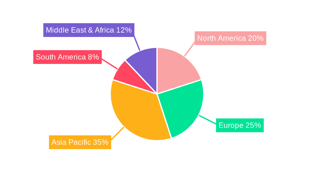 Rayon Fabric Market Share by Region - Global Geographic Distribution