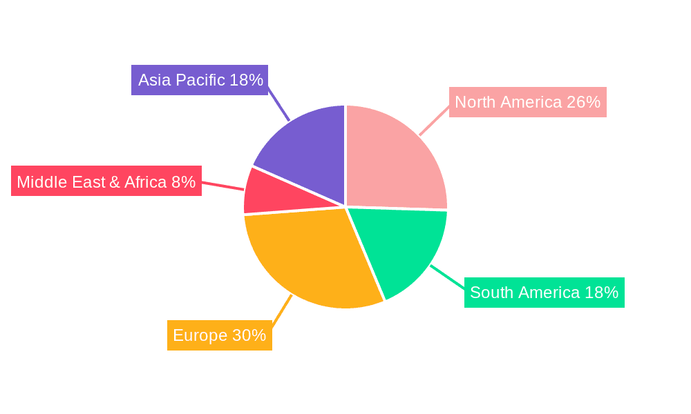Roasted Coffee Bean Market Share by Region - Global Geographic Distribution