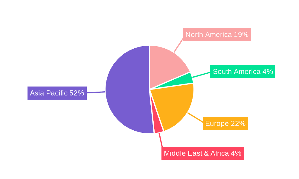 Semiconductor Gases Market Share by Region - Global Geographic Distribution